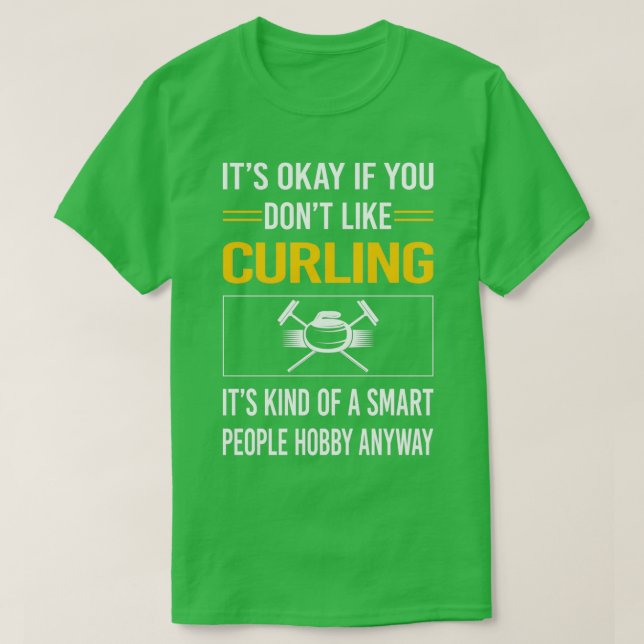 T-shirt Drôle Smart People Curling (Design devant)