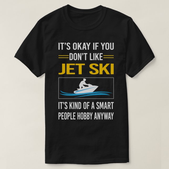 T-shirt Drôle Smart People Jet Ski (Design devant)