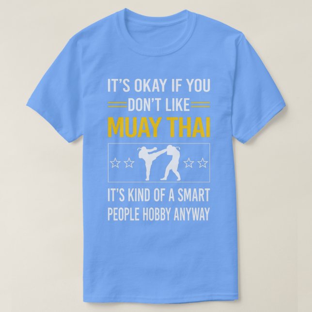 T-shirt Drôle Smart People Muay Thai (Design devant)