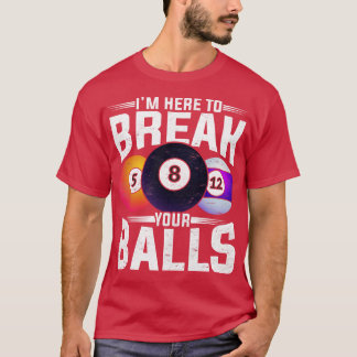 T-shirt Drôle Snooker 8 Ball Pool Billard Joueur Billard