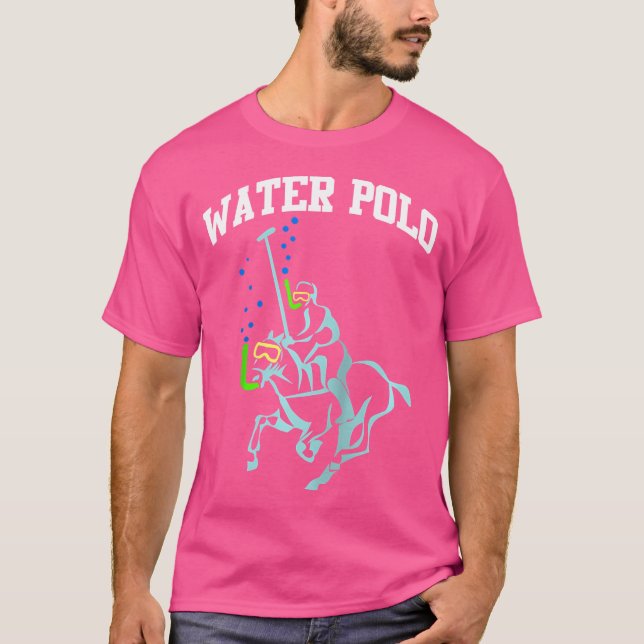 T-shirt Drôle Snorkeling Horse Water Polo Joke Baseball (Devant)