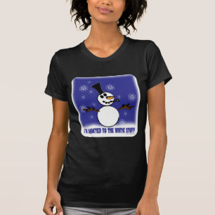 T-shirt Drôle Snowman Addiction Caricature de vacances