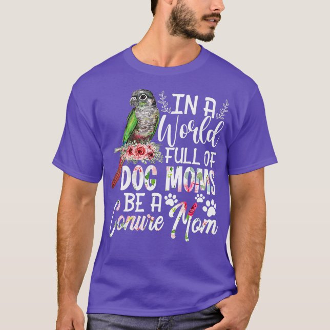 T-shirt Drôle Soit Une Joue Verte Conure Parrot Bird Maman (Devant)