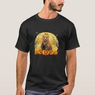 T-shirt Drôle soleil Ours Citrouilles Costume Halloween Ho