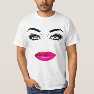 T-shirt Drôle sourcils et lèvres