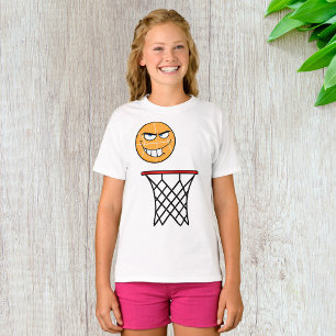 T-shirt Drôle souriant Basketball visage Dunking