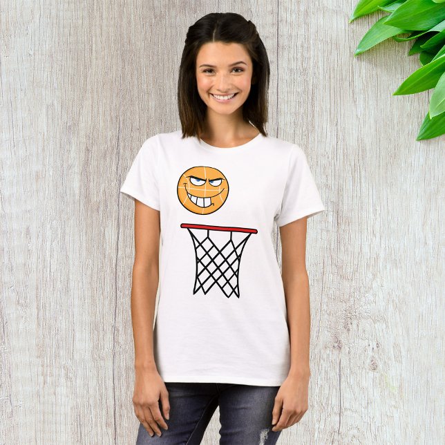 T-shirt Drôle souriant Basketball visage Dunking (Créateur téléchargé)