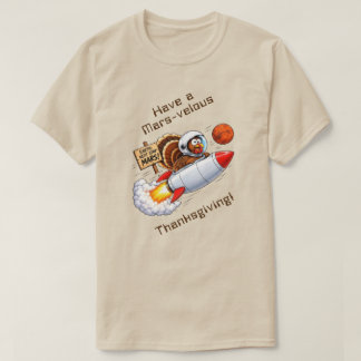 T-shirt Drôle Space Dinde Thanksgiving Unisexe