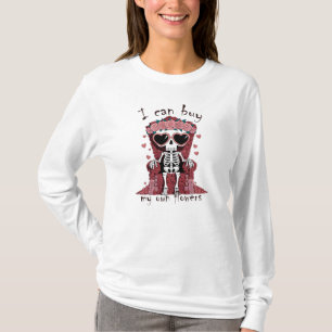 T-shirt Drôle Squelette de Saint-Valentin