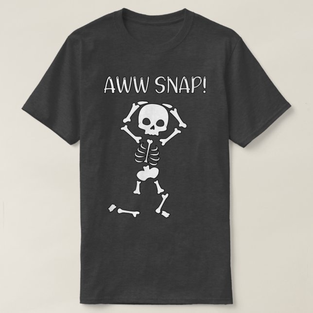 T-shirt drôle squelette drôle tesson éffrayant mème hallow (Design devant)