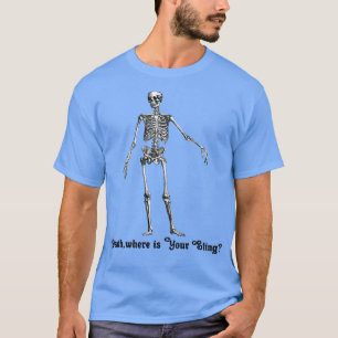T-shirt Drôle Squelette Oh Mort, Où Est Ton Seing Jésus