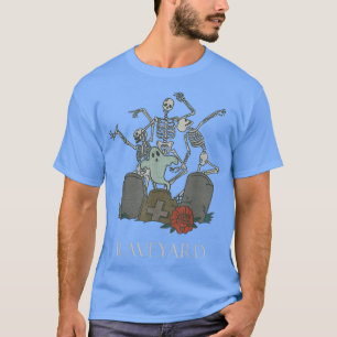 T-shirt Drôle Squelette Rave Rave Métal Lourd Goth Raveya