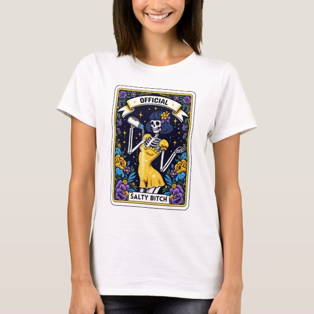 T-shirt Drôle Squelette Salé B Tarot (Devant)