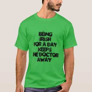 T-shirt Drôle St Patrick Irlandais pour un jour Shamrock V
