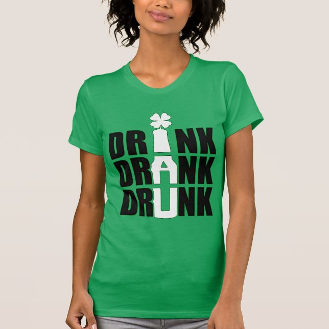 T-shirt Drôle St. Patrick's Day Boire Party Bière Humour (Devant)