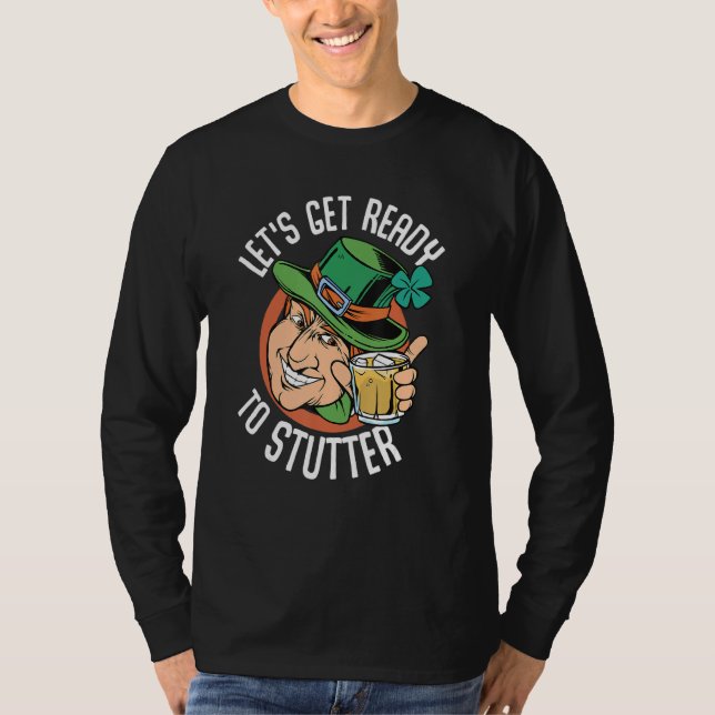 T-shirt Drôle St Patrick's Day Gnome Lets Get Ready 1 (Devant)