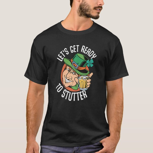 T-shirt Drôle St Patrick's Day Gnome Lets Get Ready 1 (Devant)