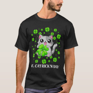 T-shirt Drôle St Patrick's Day Joyeux St Cat Tricks Day