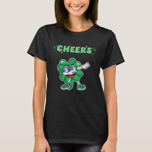 T-shirt Drôle St. Patrick's Day Lunettes de chance Dabbing
