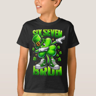 T-shirt Drôle St Patrick's Day Six Seven Bruh 67 Mème Sham