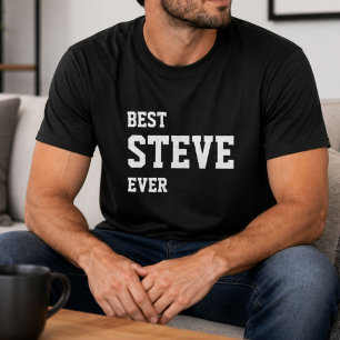 T-shirt Drôle Steve Personnalisé Meilleur Steve Anniversai