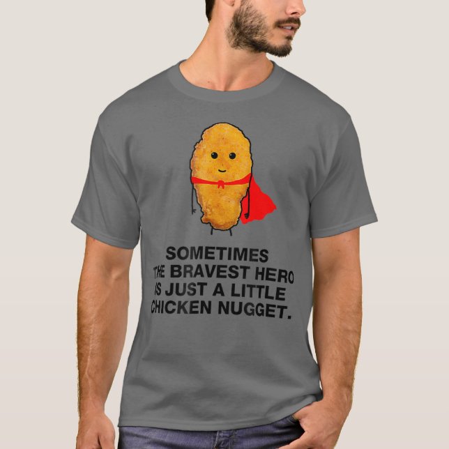 T-shirt Drôle Superhero poule nugget Poulet nuggets (Devant)