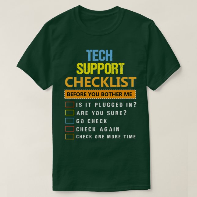 T-shirt Drôle support technique Cadeau support technique T (Design devant)