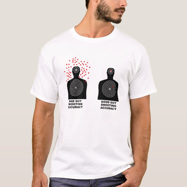 T-shirt drôle sur la précision de tir (Devant)