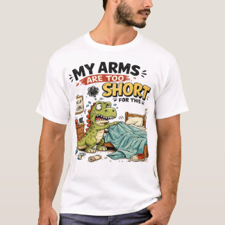 T-shirt drôle sur les bras courts de T-Rex et l'âg