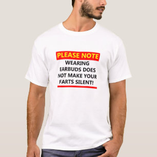 T-shirt drôle sur les écouteurs silencieux