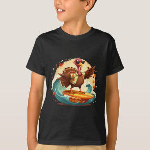 T-shirt Drôle Surf Hawaïen Dinde Surfant Tarte au Citrouil