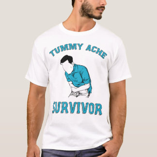 T-shirt Drôle Survivant de Tummy Ache Pour Hommes Femmes