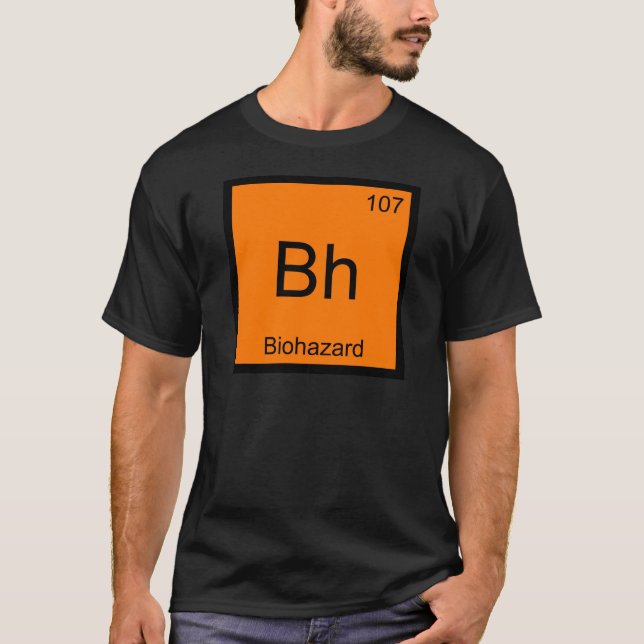 T-shirt drôle symbole d'élément de chimie de risqu (Devant)
