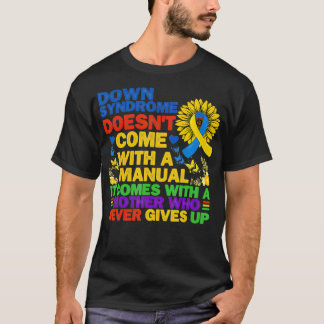 T-shirt Drôle Syndrome De Down Yellow And Blue Ribbon Sunf