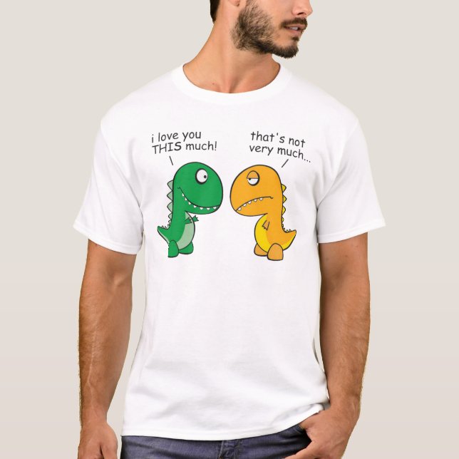 T-shirt drôle-T-Rex-petit-bras-bande dessinée (Devant)