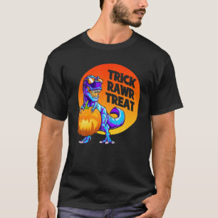 T-shirt Drôle T Rex Trick Rawr Treat Citrouille Dinosaur T