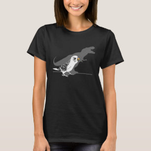T-shirt Drôle T-Rex White Budgie Birb mèmes mignonne hurla