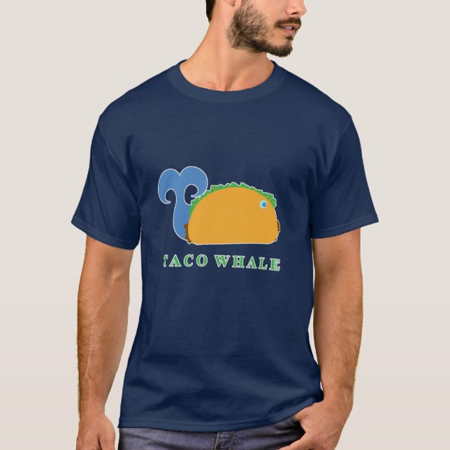 T-shirt Drôle Taco Whale personnage de dessin (Devant)