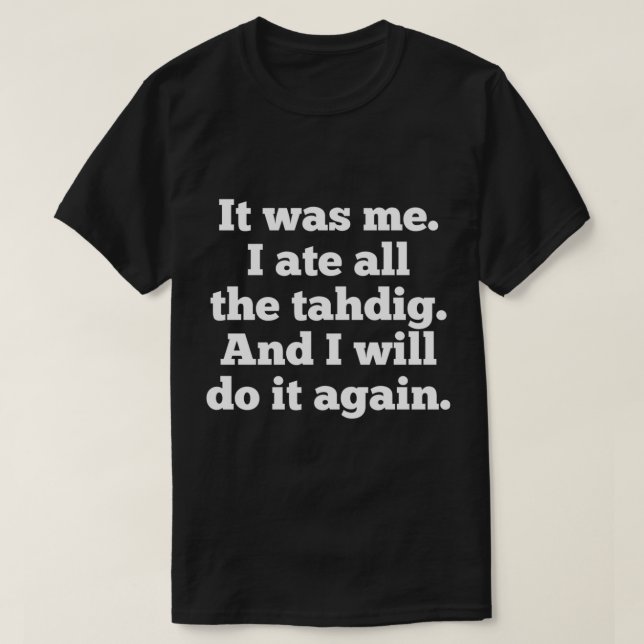 T-shirt Drôle Tahdig Perse Amoureux De La Nourriture Iran  (Design devant)
