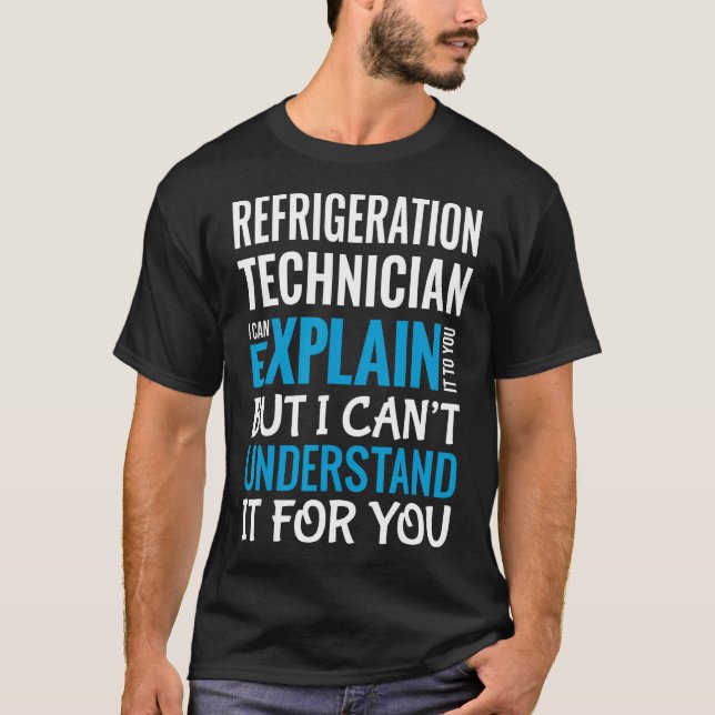 T-shirt Drôle Technicien de réfrigération Appréciation cad (Devant)