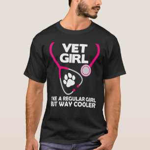 T-shirt Drôle Technicienne Vétérinaire Femmes Filles Vétér