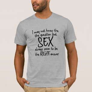 T-shirt Drôle Tee Right Answer Conception amusante de T-s
