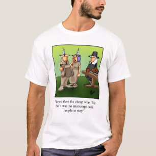 T-shirt Drôle Tee - shirt de dessin animé Thanksgiving