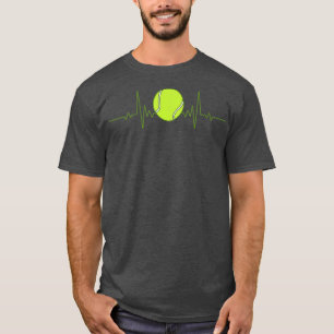 T-shirt Drôle Tennis Heartbeat Art Pour Joueur De Tennis M