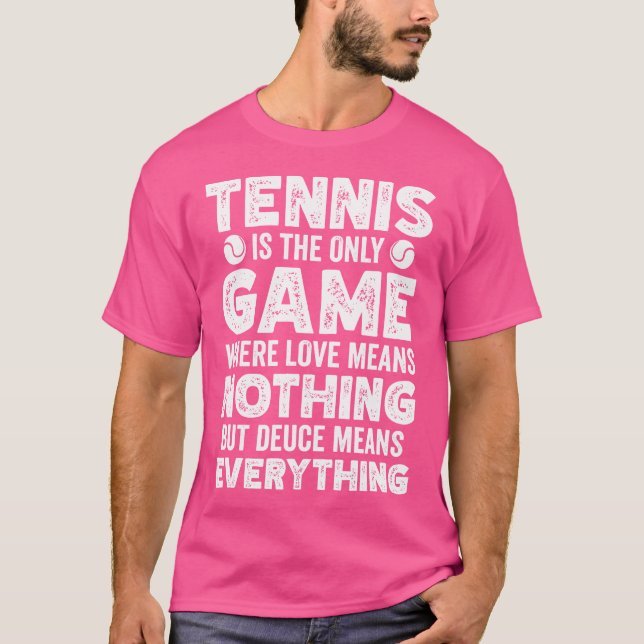 T-shirt Drôle Tennis Jouer Tennis Joueur Sport Raquet B (Devant)