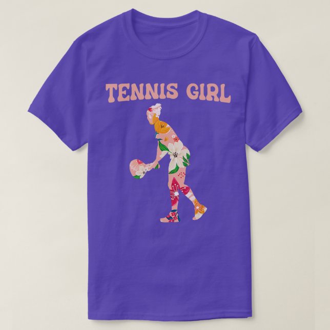 T-shirt Drôle Tennis Joueur Sport Hobby Tennis Girl (Design devant)
