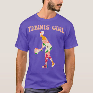 T-shirt Drôle Tennis Joueur Sport Hobby Tennis Girl
