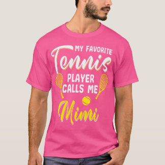 T-shirt Drôle Tennis T Chemise Joueur Hobby Racquet Mimi G