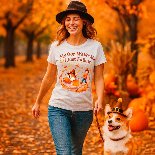 T-shirt Drôle Thanksgiving Corgi Chien Citation Amateurs d (Créateur téléchargé)