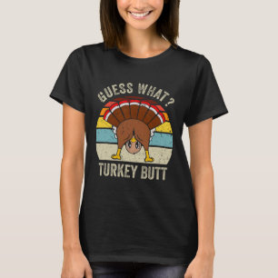 T-shirt Drôle Thanksgiving Devine Ce Que Turquie Butt Mens